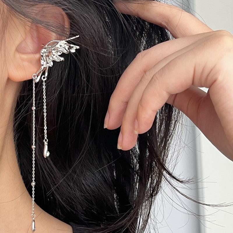 Angel Wings Tassel Ear Cuff Ear Cuffs - The Burner Shop