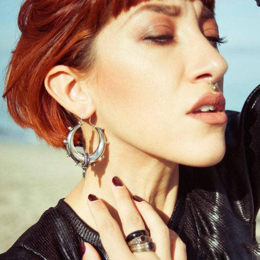 Antique Silver Gypsy Earrings Earrings - The Burner Shop