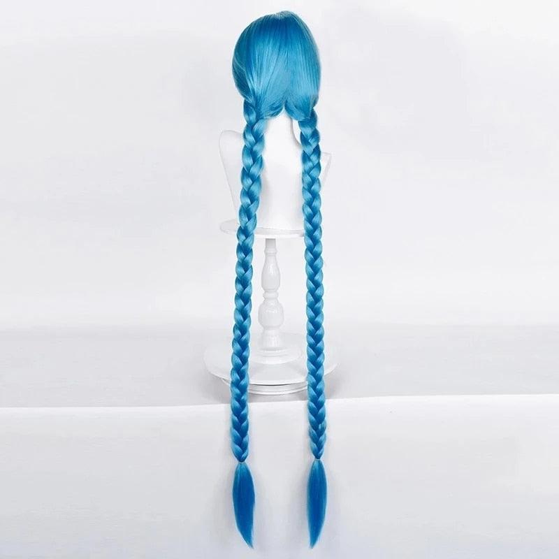 Arcane Jinx Long Braided Blue Wig Wigs - The Burner Shop