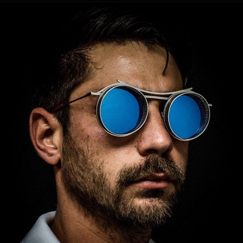 Archimedes Steampunk Round Sunglasses Sunglasses - The Burner Shop