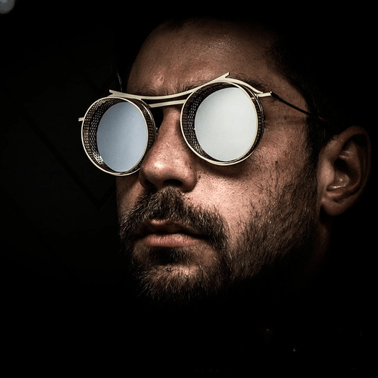 Archimedes Steampunk Round Sunglasses Sunglasses - The Burner Shop