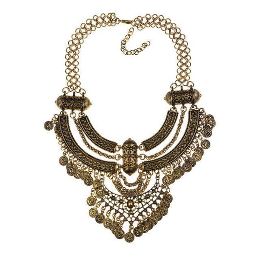 Big Bohemian Gypsy Collar Necklace Necklaces - The Burner Shop