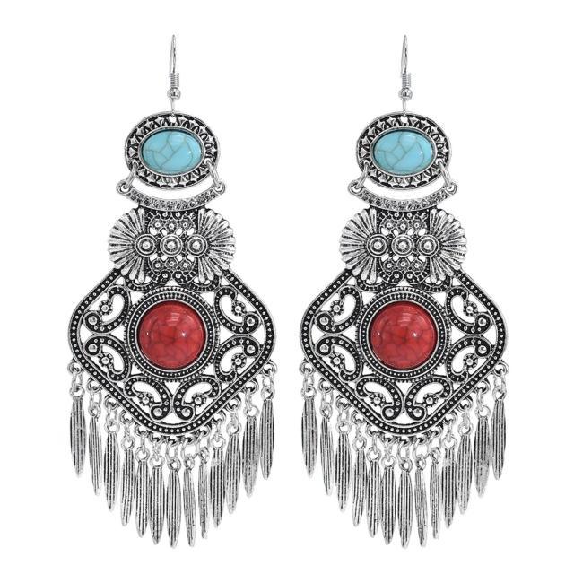 Big Long Tassel Statement Earrings Earrings - The Burner Shop