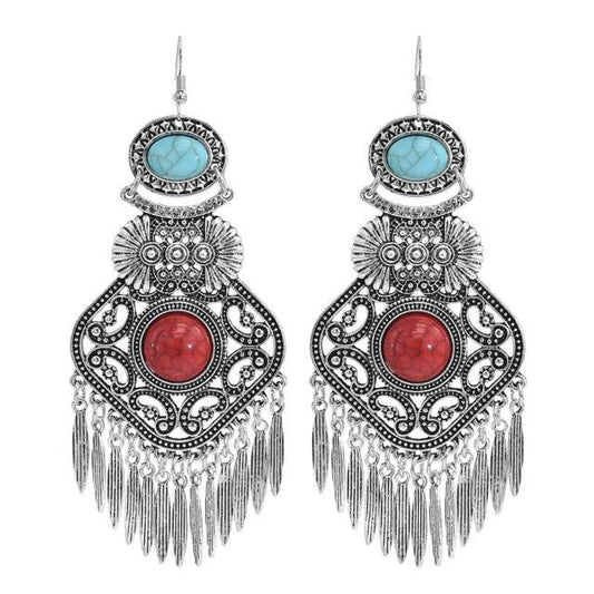 Big Long Tassel Statement Earrings Earrings - The Burner Shop