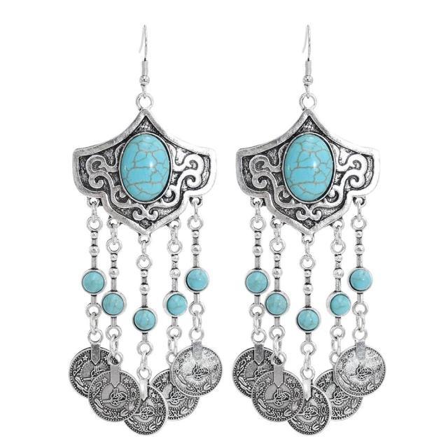 Big Long Tassel Statement Earrings Earrings - The Burner Shop