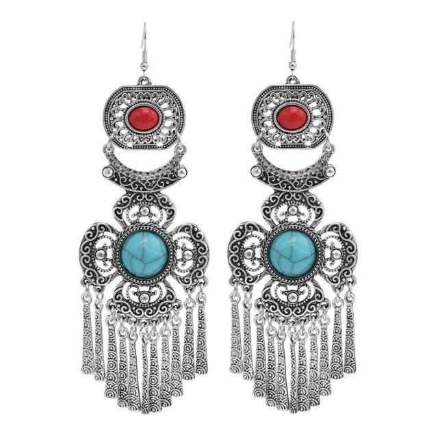 Big Long Tassel Statement Earrings Earrings - The Burner Shop