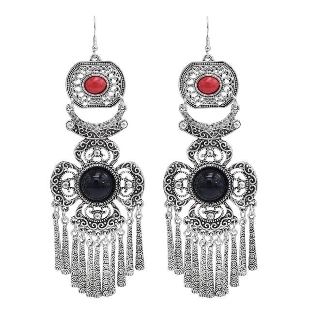Big Long Tassel Statement Earrings Earrings - The Burner Shop