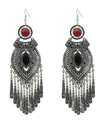 Big Long Tassel Statement Earrings Earrings - The Burner Shop