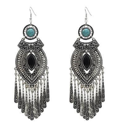 Big Long Tassel Statement Earrings Earrings - The Burner Shop