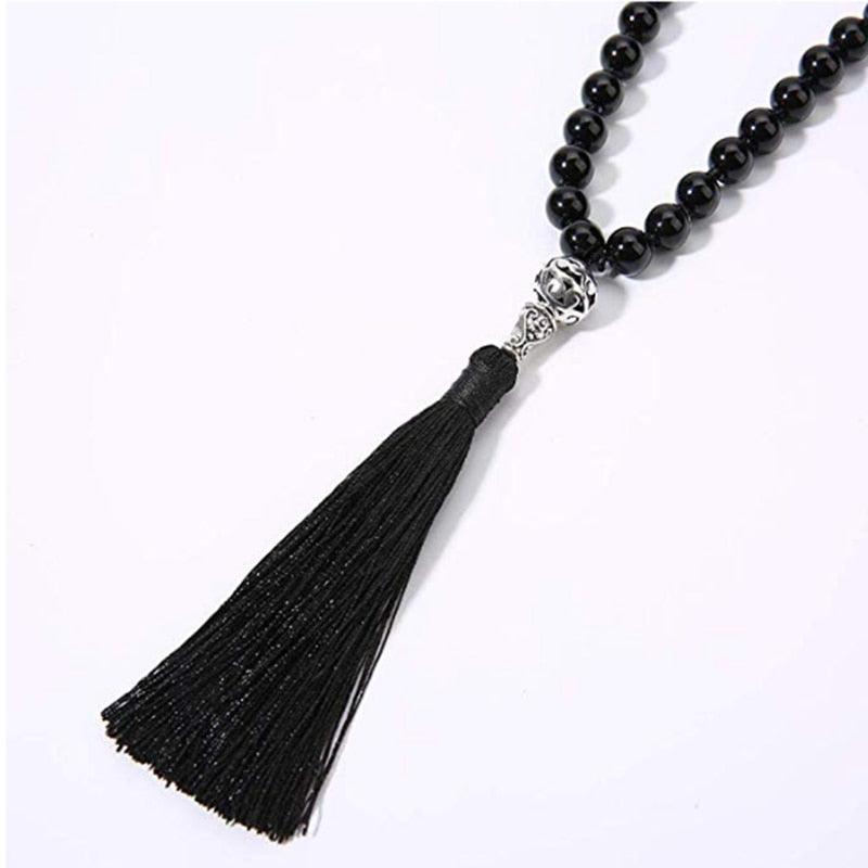 Black Beaded Necklace Necklaces - The Burner Shop