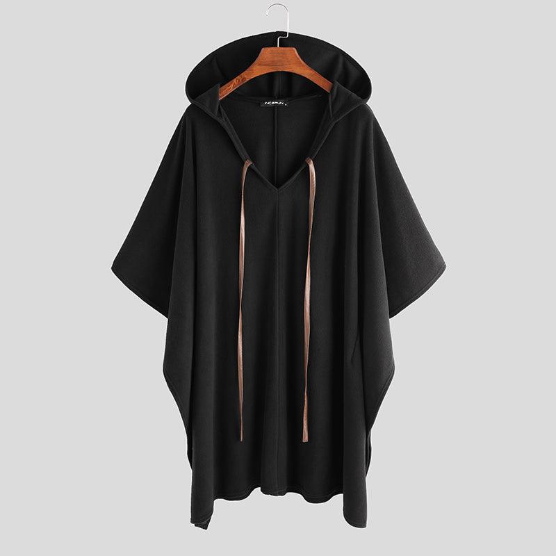 Black Hooded Poncho Ponchos - The Burner Shop