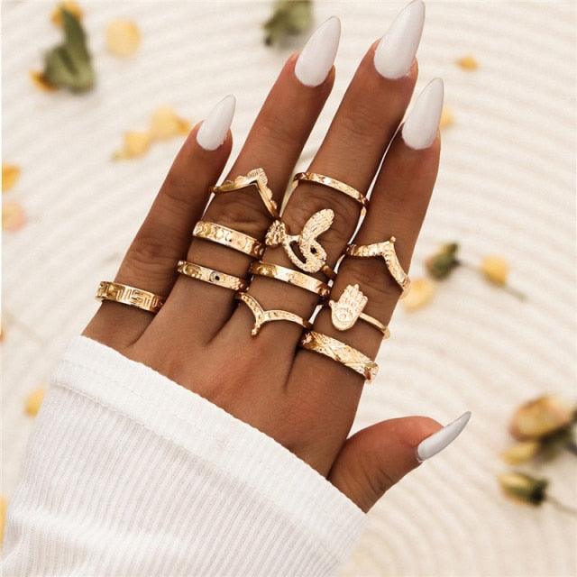 Boheimian Rings 5Pcs Set Rings - The Burner Shop