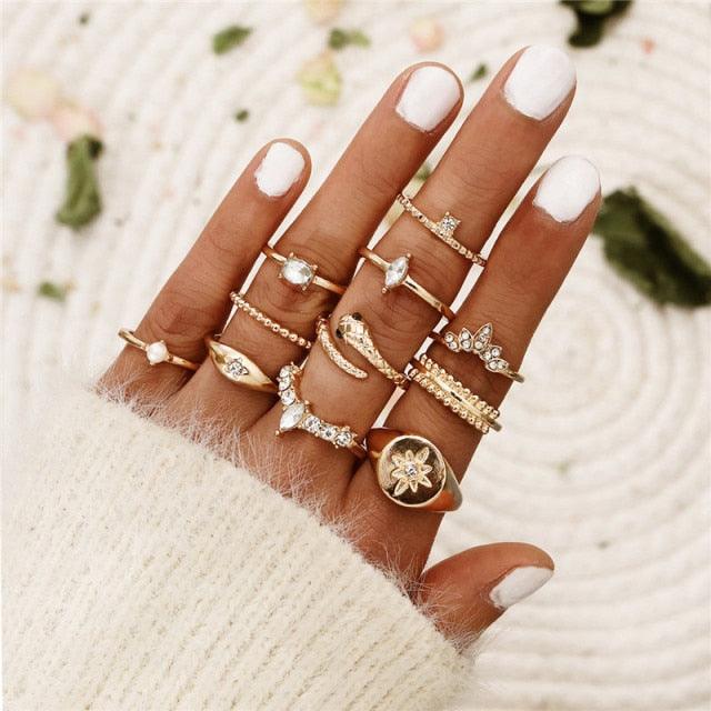 Boheimian Rings 5Pcs Set Rings - The Burner Shop