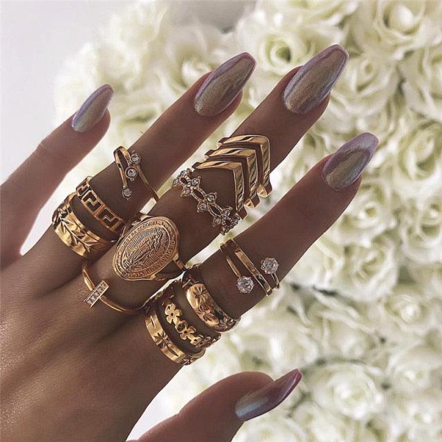 Boheimian Rings 5Pcs Set Rings - The Burner Shop