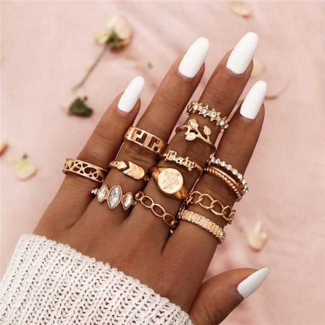 Boheimian Rings 5Pcs Set Rings - The Burner Shop