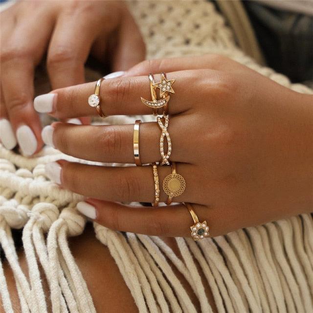 Boheimian Rings 5Pcs Set Rings - The Burner Shop