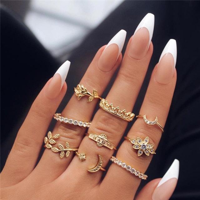 Boheimian Rings 5Pcs Set Rings - The Burner Shop
