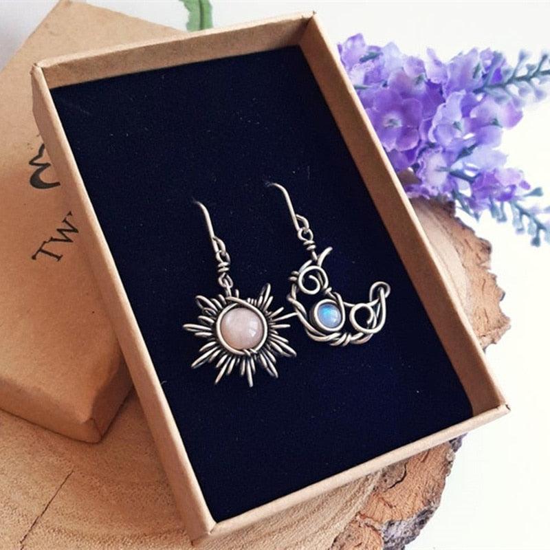 Bohemia Sun And Moon Earrings Earrings - The Burner Shop