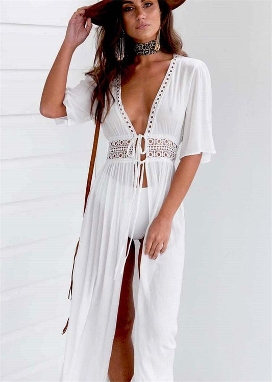 Bohemian Lace Beach Dress dresses - The Burner Shop