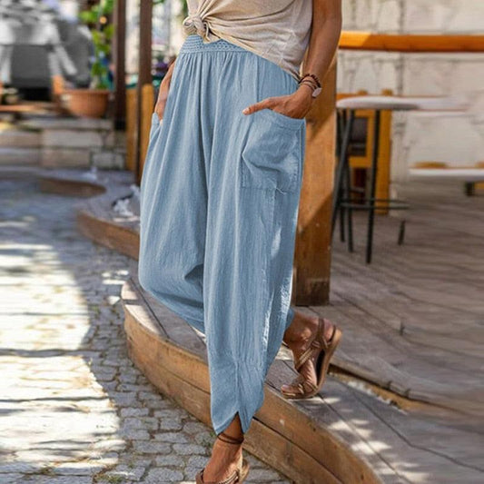 Bohemian Linen Harem Pants Harem Pants - The Burner Shop