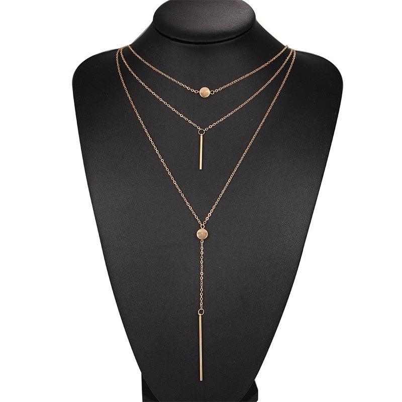 Bohemian Long Pendant Layered Necklaces Necklaces - The Burner Shop