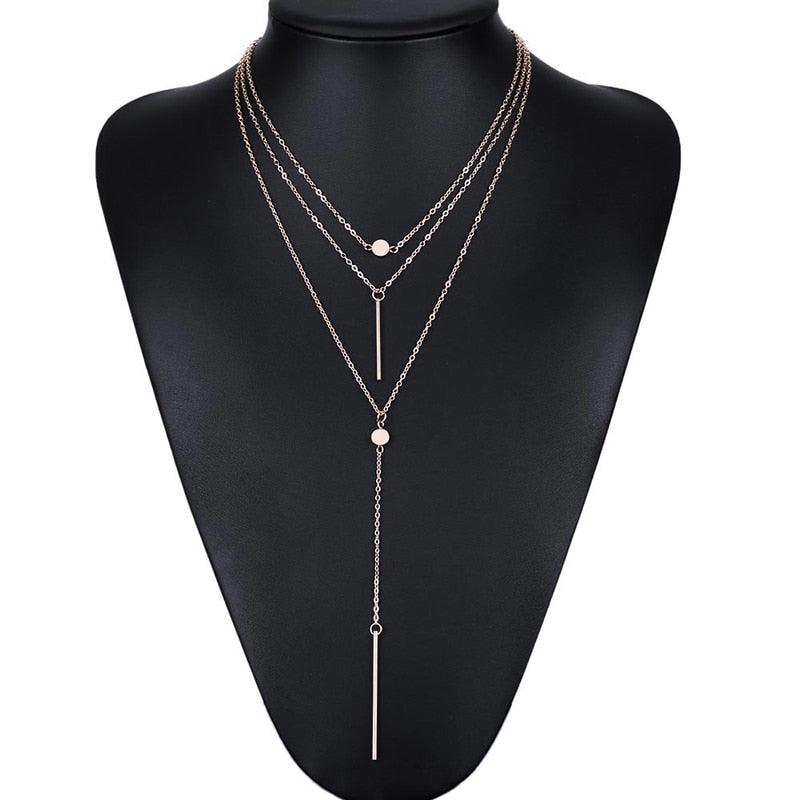 Bohemian Long Pendant Layered Necklaces Necklaces - The Burner Shop