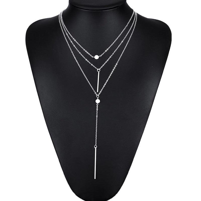 Bohemian Long Pendant Layered Necklaces Necklaces - The Burner Shop