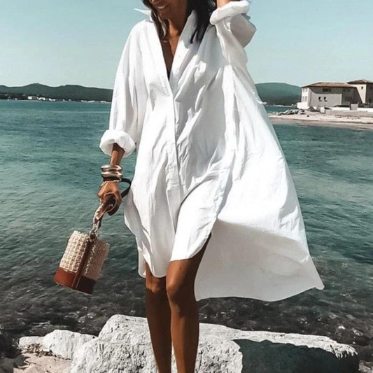 Bohemian long Sleeve Loose Summer Dress Dresses - The Burner Shop