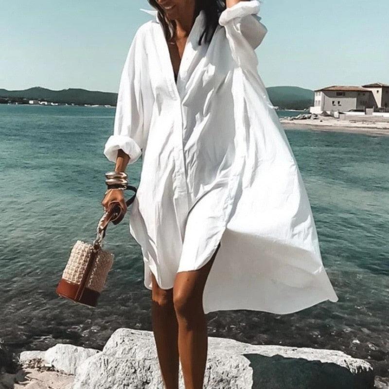 Bohemian long Sleeve Loose Summer Dress Dresses - The Burner Shop