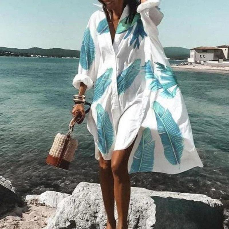 Bohemian long Sleeve Loose Summer Dress Dresses - The Burner Shop
