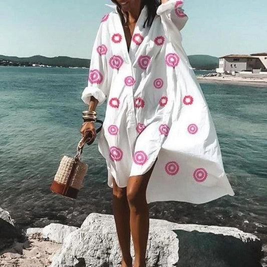 Bohemian long Sleeve Loose Summer Dress Dresses - The Burner Shop