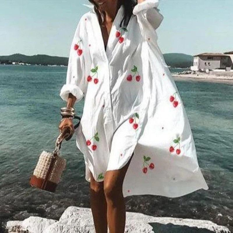 Bohemian long Sleeve Loose Summer Dress Dresses - The Burner Shop