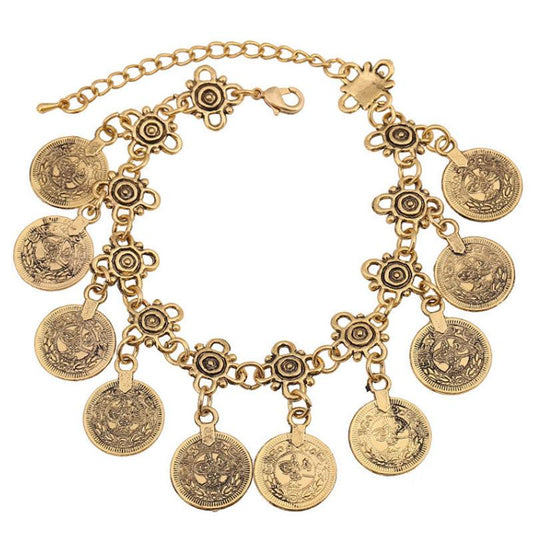 Bohemian Thin Coin Bracelet Bracelets - The Burner Shop
