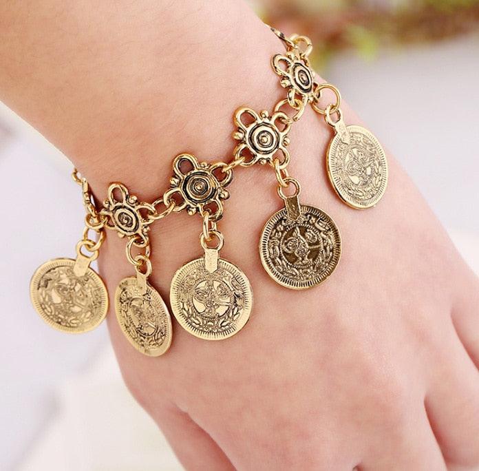 Bohemian Thin Coin Bracelet Bracelets - The Burner Shop