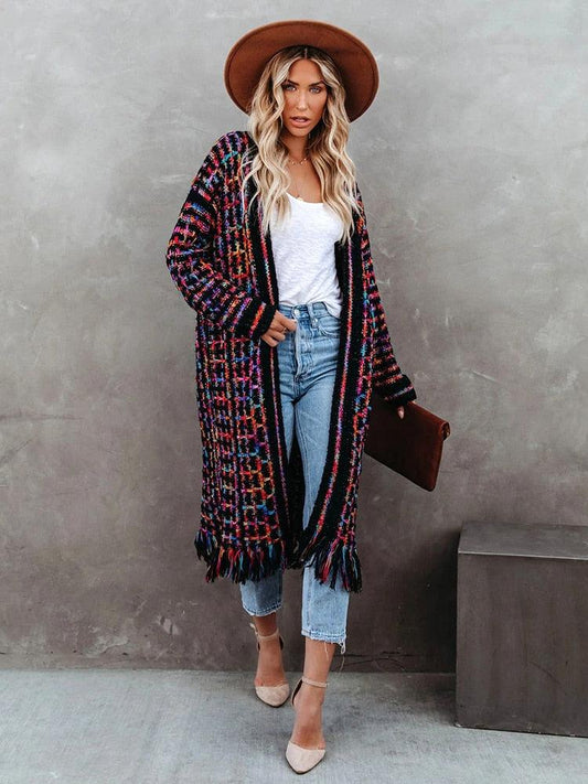 Bohemian Vintage Fringe Cardigan Cardigans - The Burner Shop