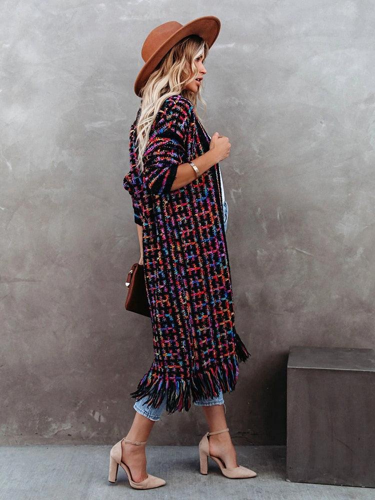 Bohemian Vintage Fringe Cardigan Cardigans - The Burner Shop