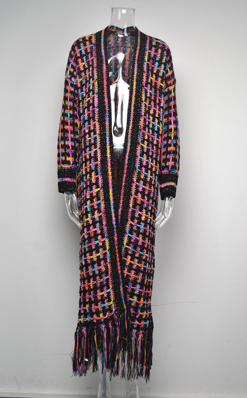 Bohemian Vintage Fringe Cardigan Cardigans - The Burner Shop
