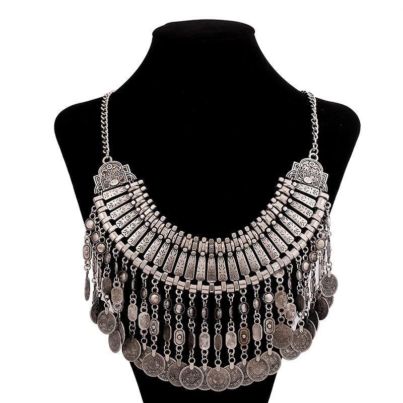 Boho Antique Long Tassel African Vintage Necklace Necklaces - The Burner Shop