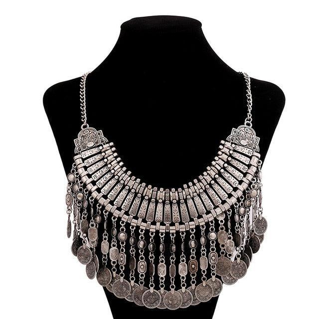Boho Antique Long Tassel African Vintage Necklace Necklaces - The Burner Shop