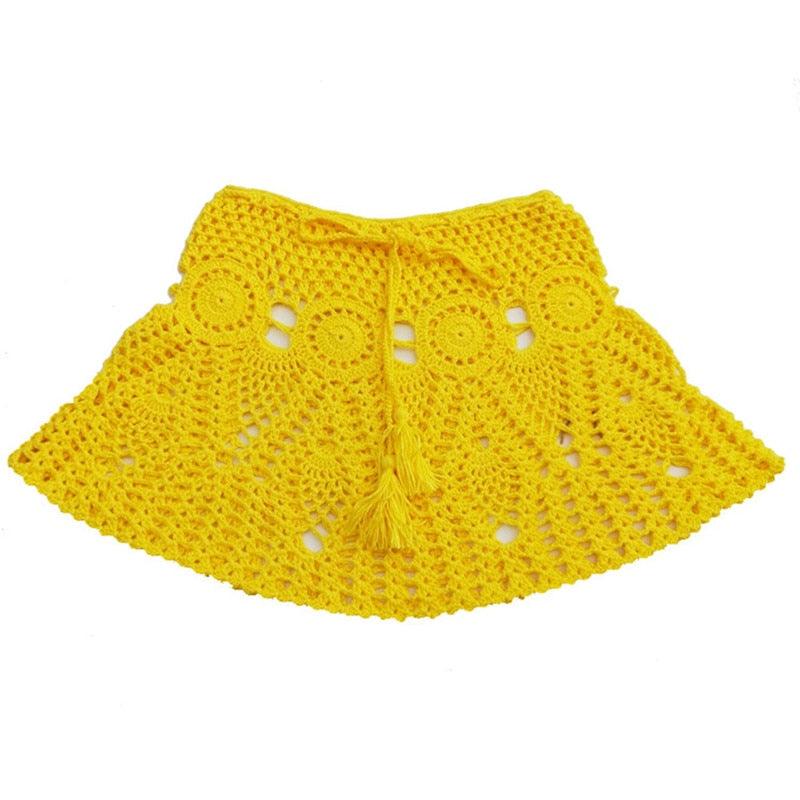 Boho Chi Crochet Mini Skirt Skirts - The Burner Shop