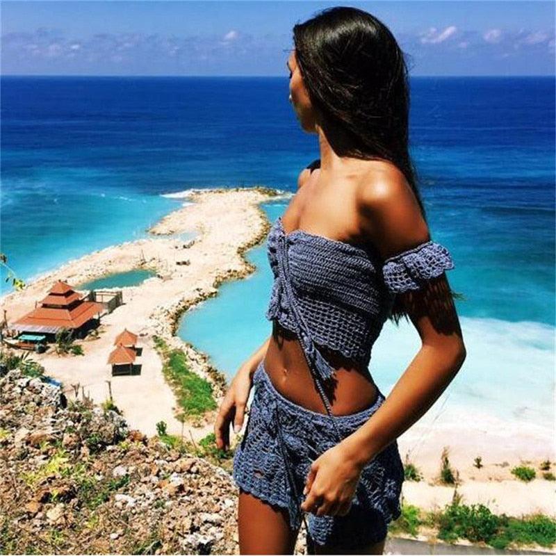 Boho Chi Crochet Mini Skirt Skirts - The Burner Shop