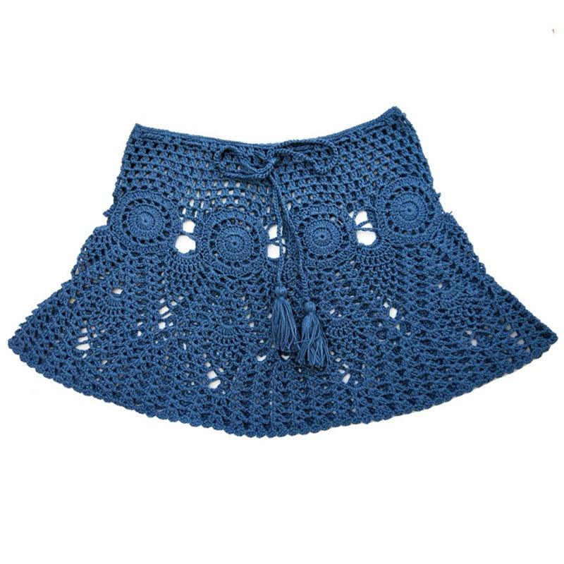 Boho Chi Crochet Mini Skirt Skirts - The Burner Shop