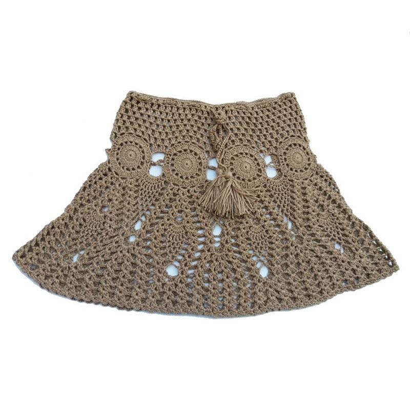 Boho Chi Crochet Mini Skirt Skirts - The Burner Shop