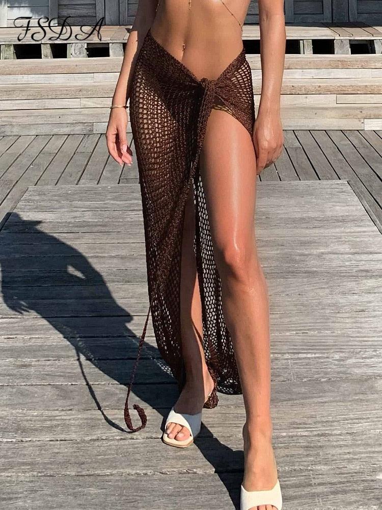Boho Chic Beach Cover Up Skirt Cover Ups - The Burner Shop
