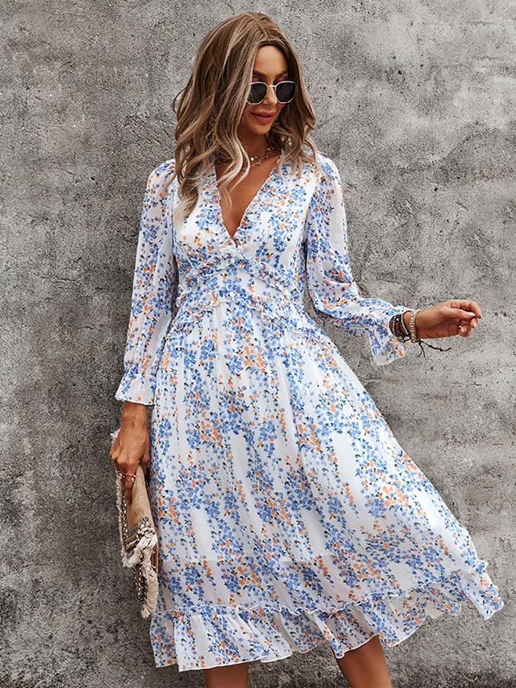 Boho Chic Butterfly Sleeve Dress Dresses - The Burner Shop