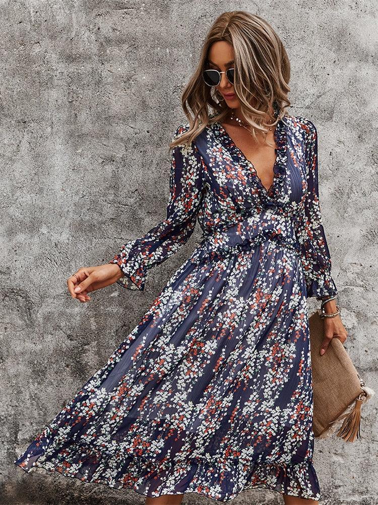 Boho Chic Butterfly Sleeve Dress Dresses - The Burner Shop
