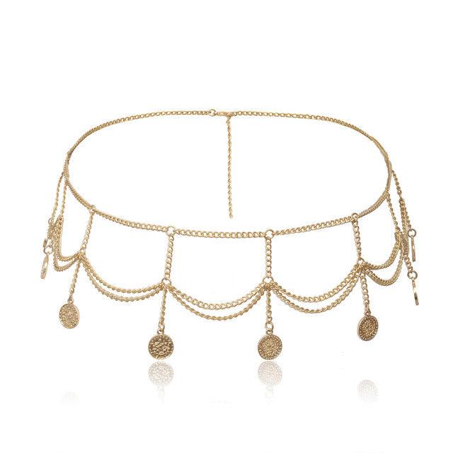 Boho Chic Coin Belt Body Jewelry - The Burner Shop