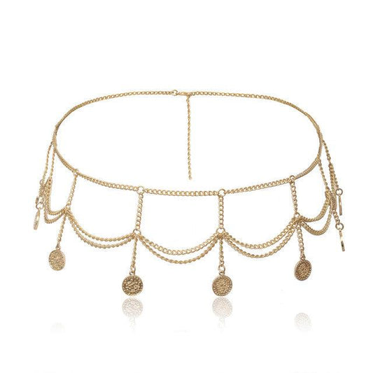 Boho Chic Coin Belt Body Jewelry - The Burner Shop