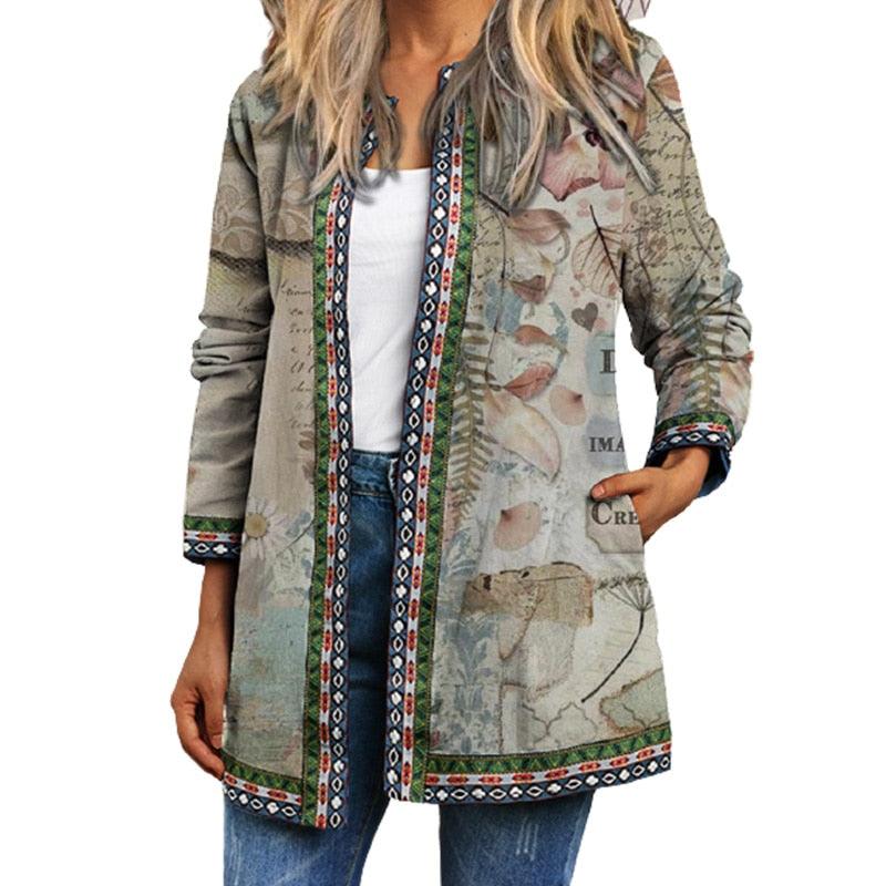 Boho Chic Floral Vintage Jacket Jackets - The Burner Shop