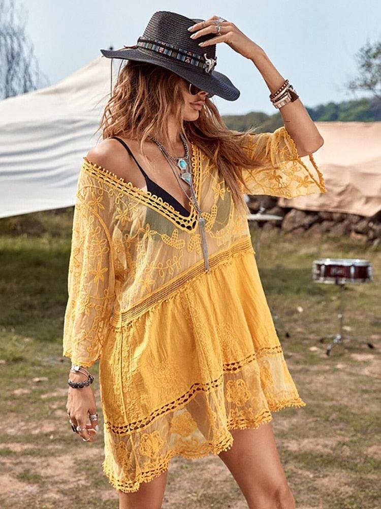 Boho Chic Lace Dress Dresses - The Burner Shop